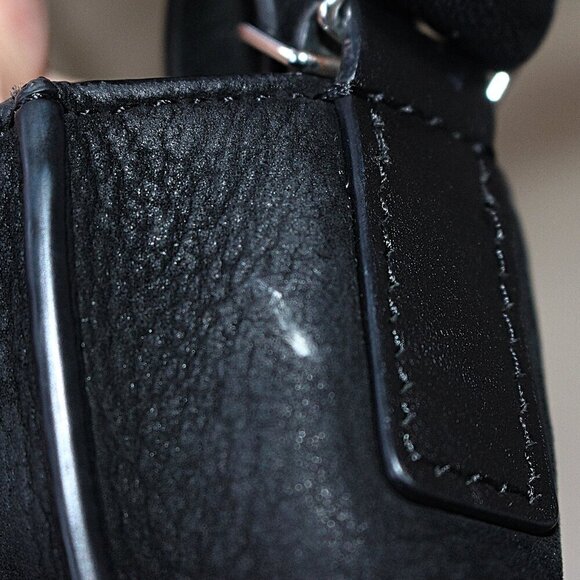 AllSaints - Cooper Mini Tote (Crossbody) Bag in Black Nubuck - Picture 11 of 11